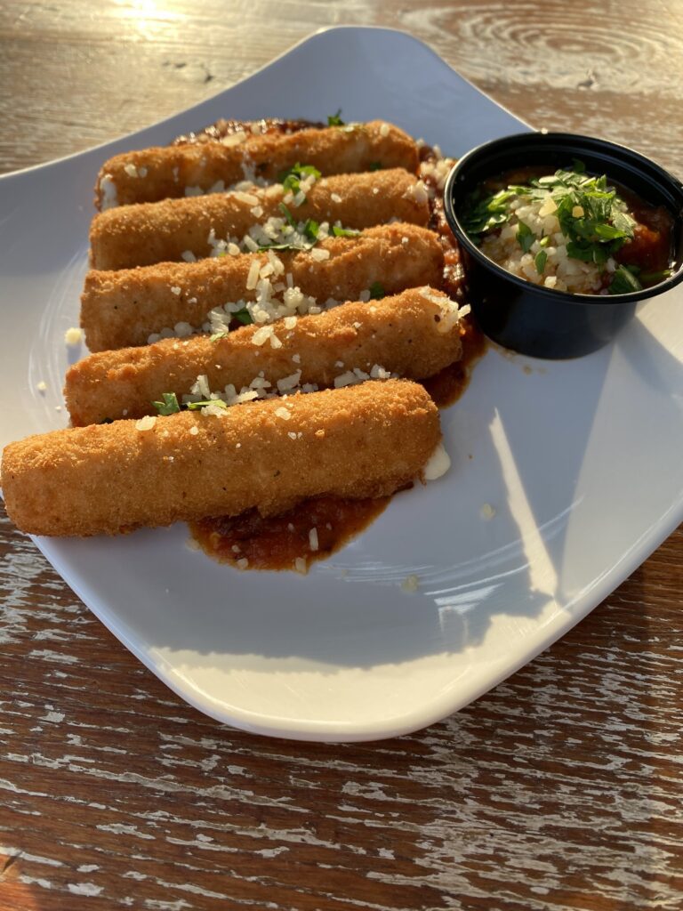 Mozzarella Sticks catering tray from ECB in Ridgewood, Queens