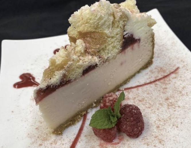 Cheesecake catering tray from ECB in Ridgewood, Queens