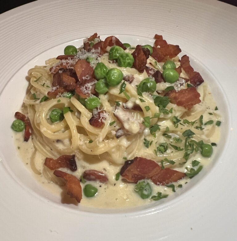 Carbonara catering tray from ECB in Ridgewood, Queens