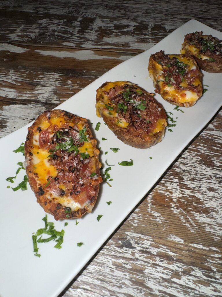Potato Skins catering tray from ECB in Ridgewood, Queens
